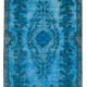 Hand-knotted contemporary oriental 1980s 171 cm x 303 cm blue carpet