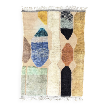 Tapis berbère marocain moderne en laine, Beldi