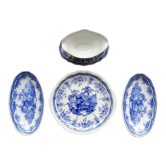 Lunéville - English Cottage - Presentation plate, Cup, Tray, Earthenware Saucière