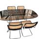 Table with 4 Cesca chairs by Marcel Breuer for Gavina, 1960s