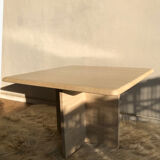 Square travertine coffee table - 60 x 60 cm