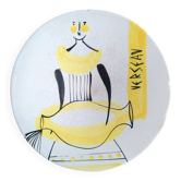 Roger CAPRON - Signed - Empty Pocket Dish "AQUARIUS" Zodiac Astrology