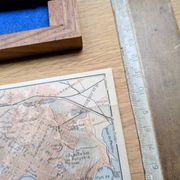 Piraeus, Athens, small original map printed in 1910.