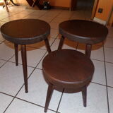 Lot of 3 tripod stools