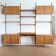 Modular wall unit in blond Danish teak from the 60s/70s.