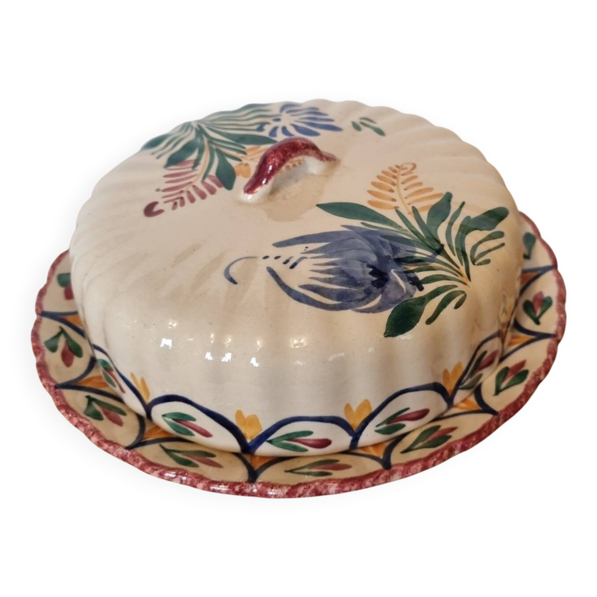 Butter dish HB Henriot Quimper Brittany 1960/70
