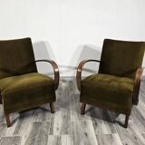 Fauteuils de Jindrich Halabala, années 1940, ensemble de 2