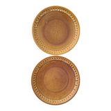 Vintage ceramic plate pair honey - Kera Vitral, Czechoslovakia