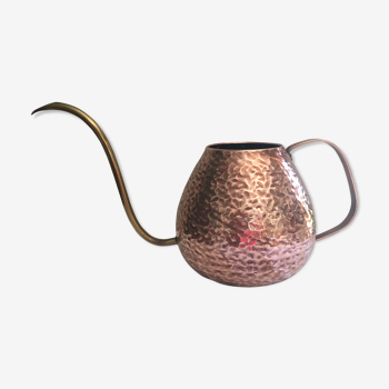 Copper and brass watering can