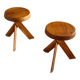 Pierre Chapo S31 stools in solid elm, France 1974