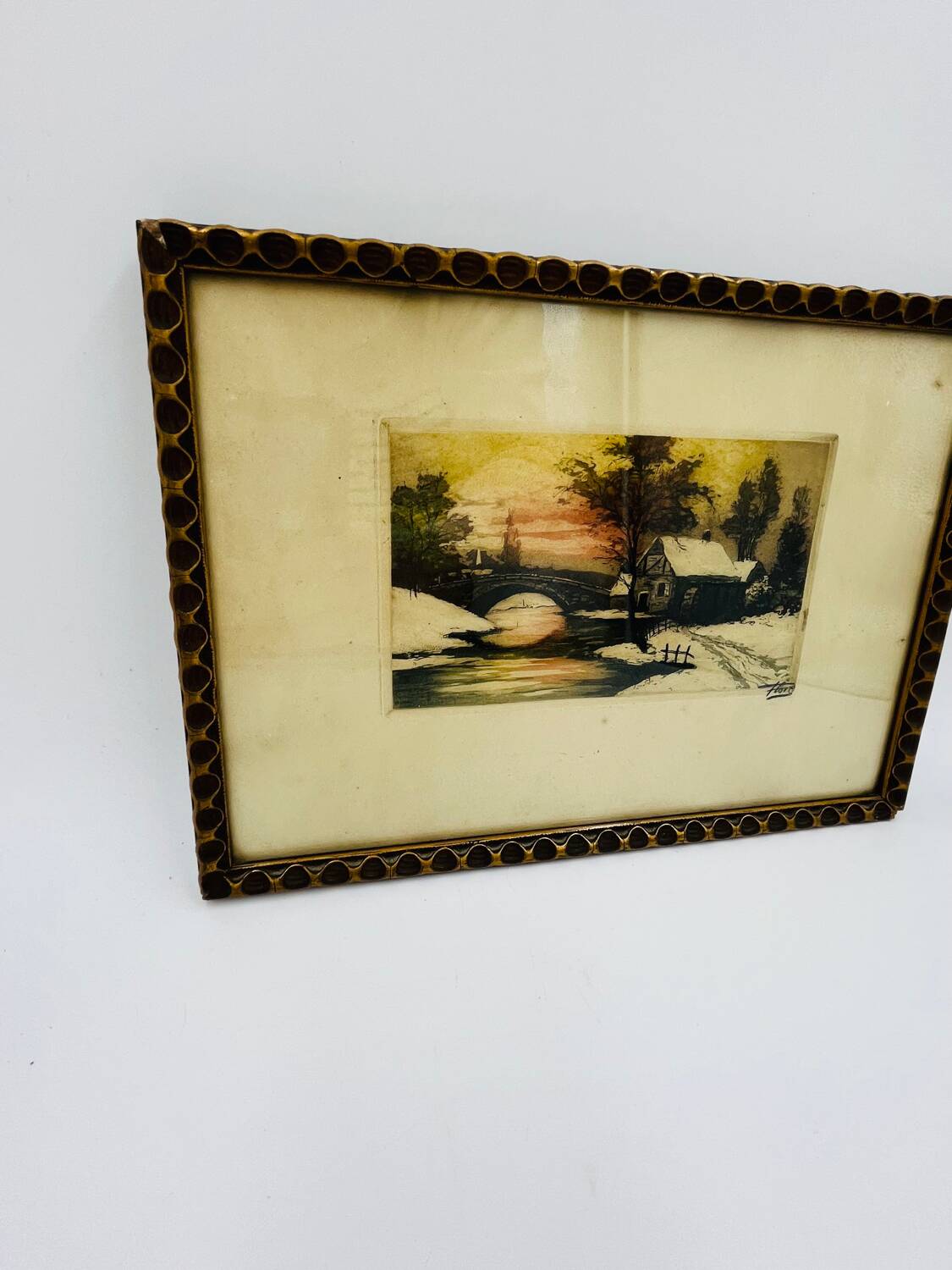 Watercolor still life signed