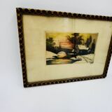Aquarelle nature morte signé
