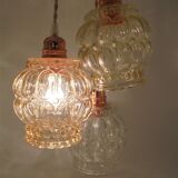 Set of 3 vintage hanging lamps