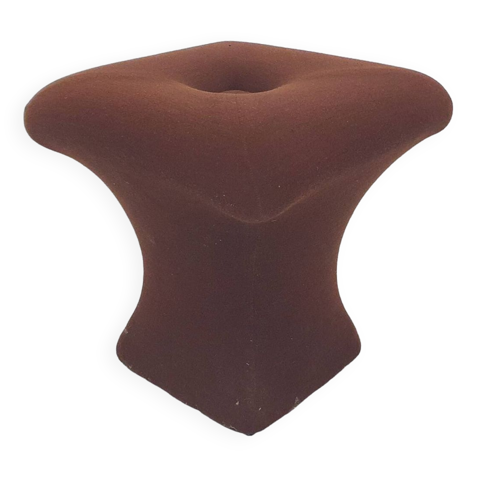 Tabouret en laine marron par Clemens Claessen pour Stokking Terwolde, Pays-Bas 1960