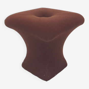 Brown wool stool by Clemens Claessen for Stokking Terwolde, The Netherlands 1960's