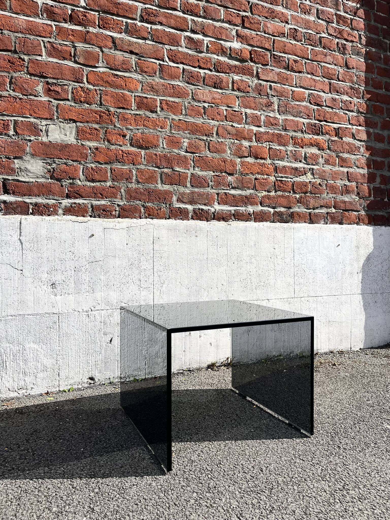 Table basse verre fumé, design Rolf Benz (Made in Germany)