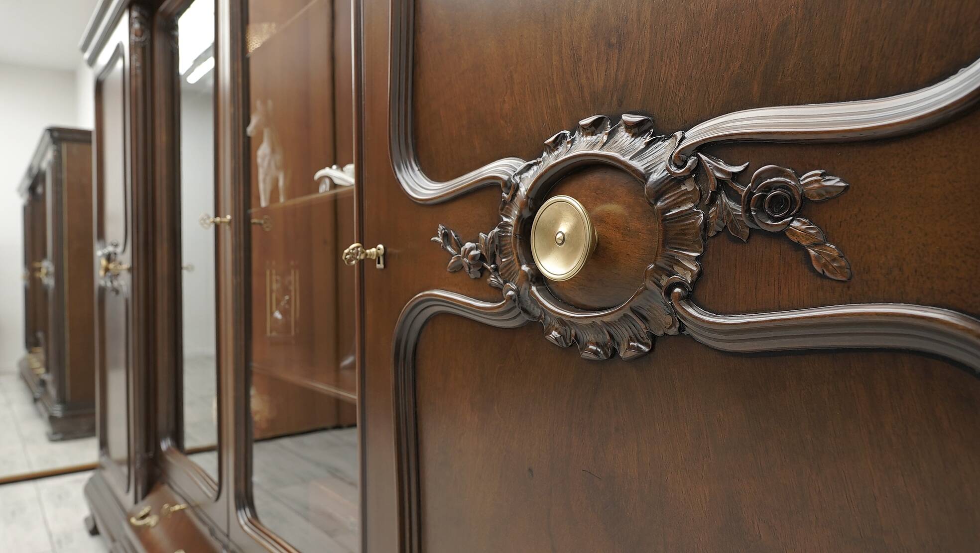 historic library from the 1940s after professional renovation.