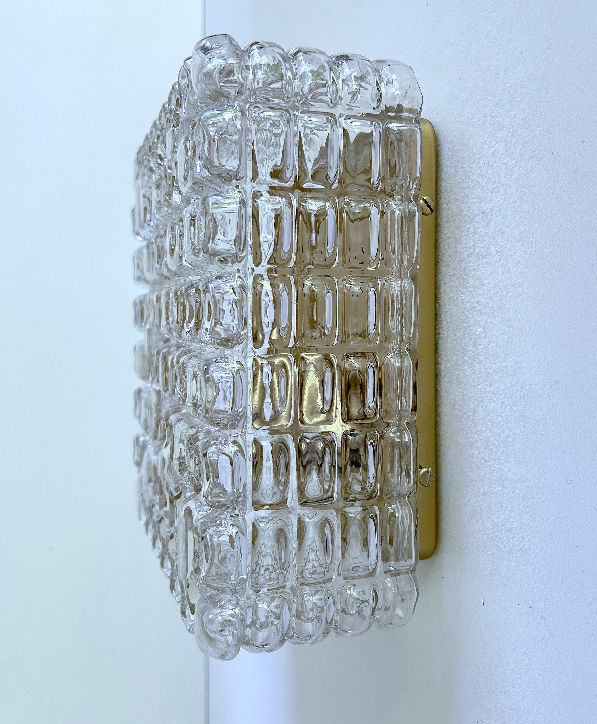 Lampe vintage en verre à bulles