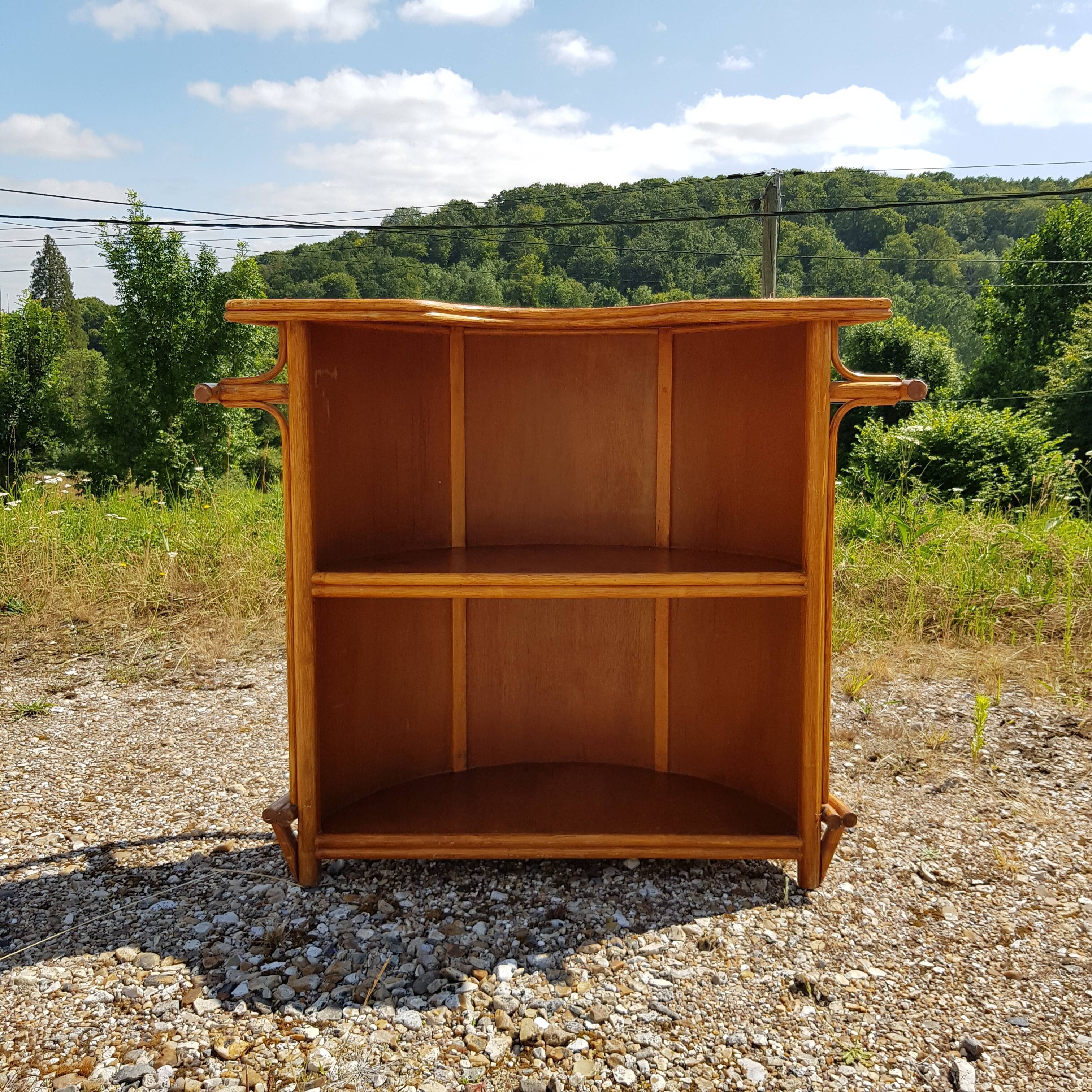 Vintage bamboo and rattan bar