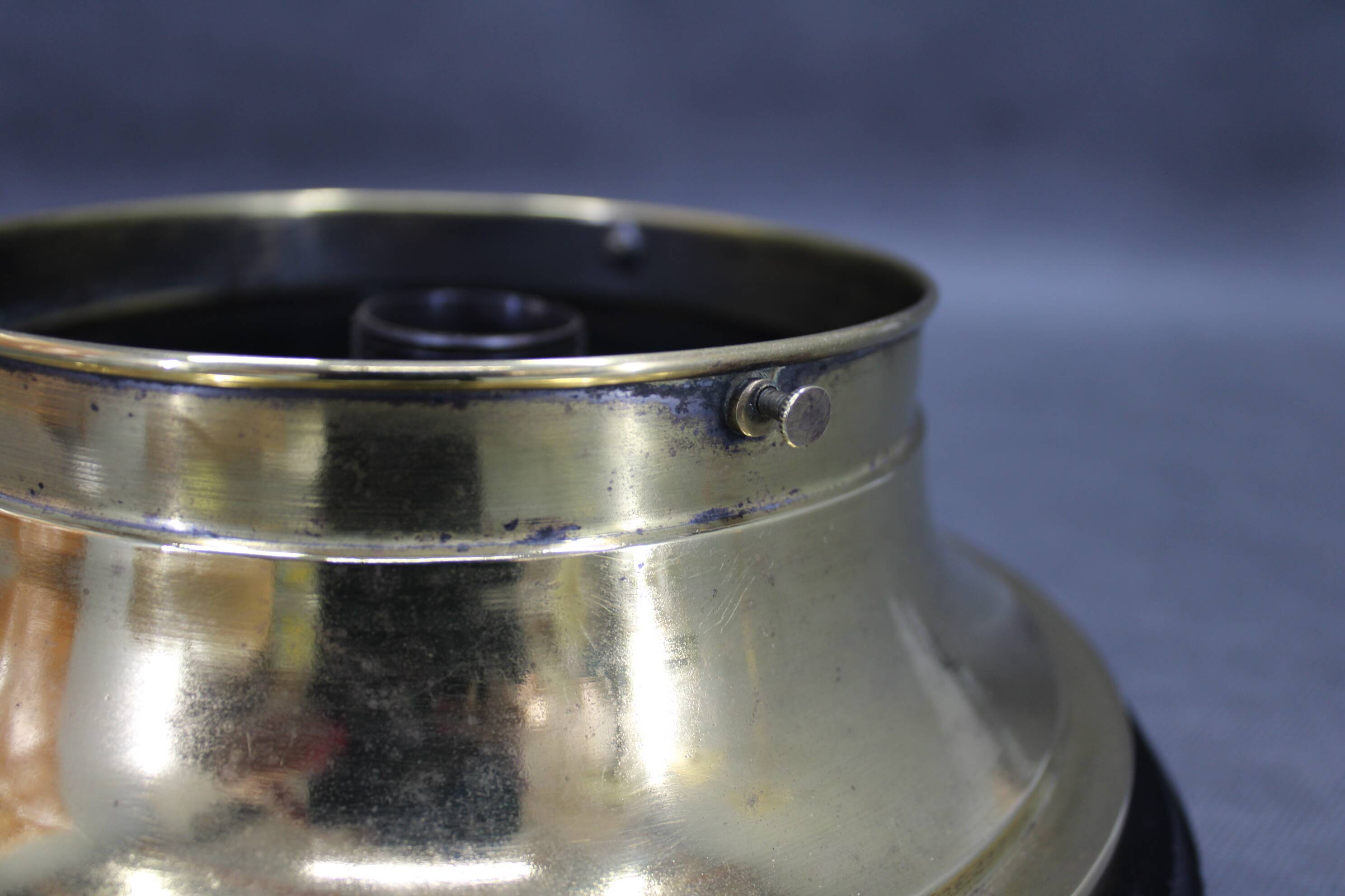 1920s Secession Brass and Glass Table lamp, Czechoslovakia