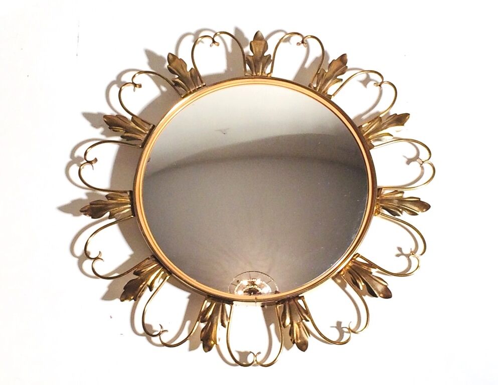 Mirror Sun " Witch's Eye " 50s. Deknudt * Hollywood Regency * Vintage