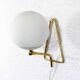 Table or hanging lamp in brass and opal glass 1970