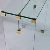 Console glass and bronze, France, 60 years