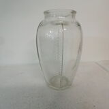 Glass vase raised dots