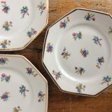 Set of 7 vintage porcelain dessert plates