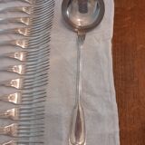 Cutlery set 37 pieces, silver metal