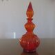 Empoli Italy decanter in orange structured glass 60s 70s