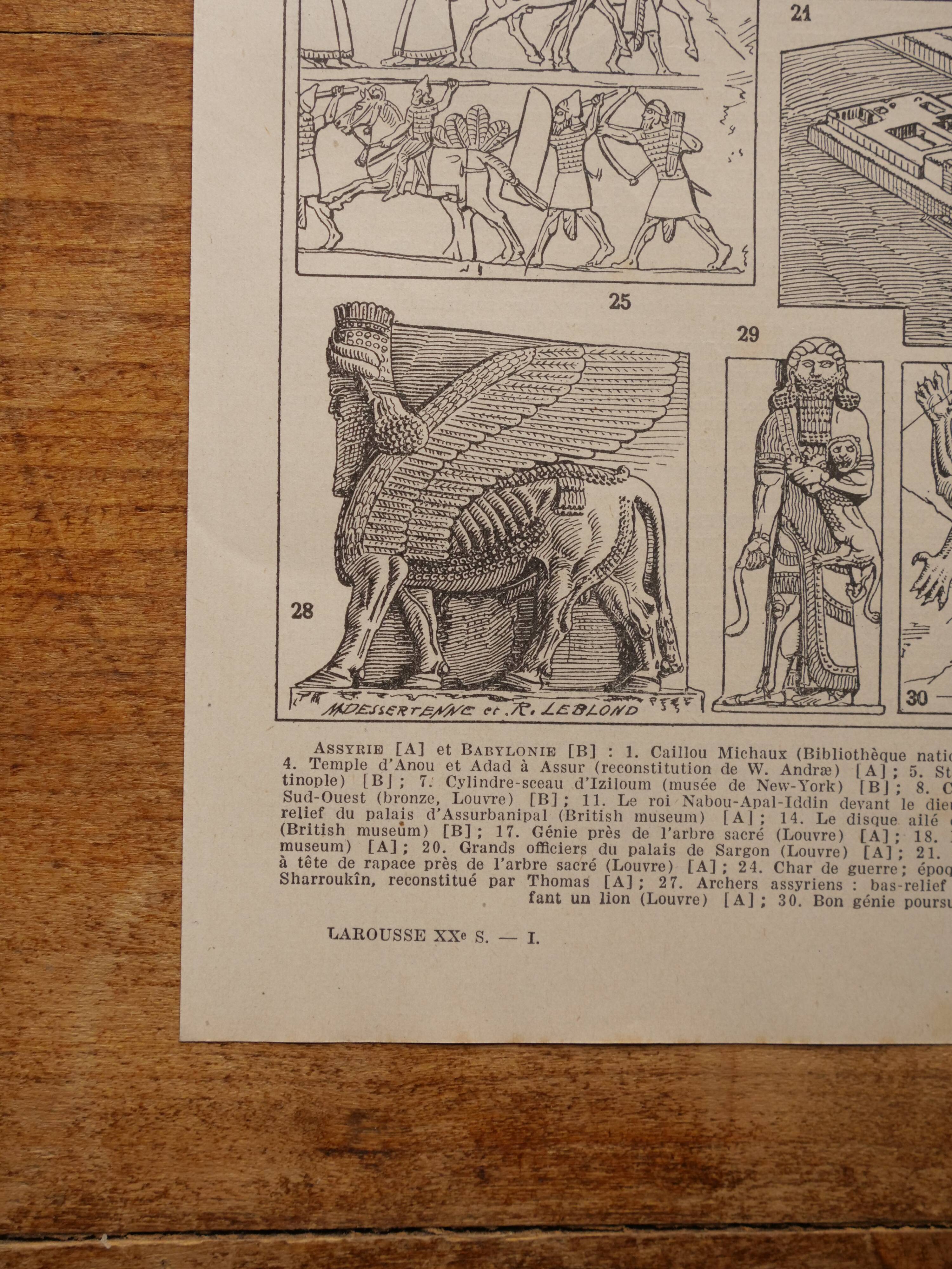 Original lithograph on Assyria and Babylonia