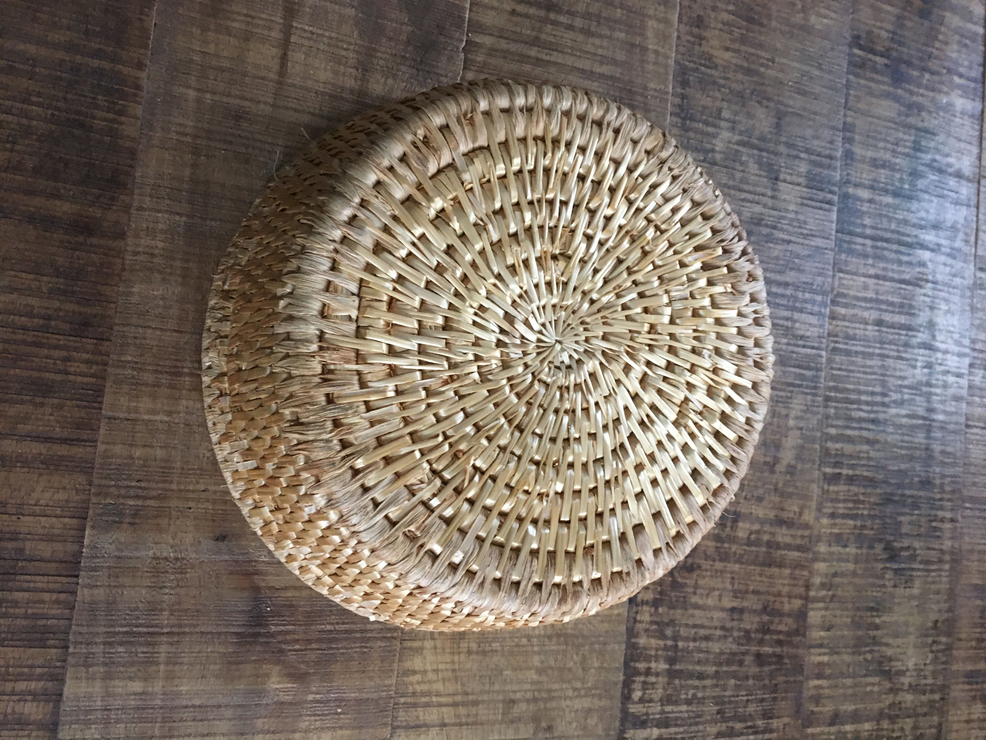 Woven palm basket