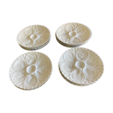 Série de 12 assiettes à huître