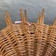 Large vintage mirror in rattan 60s bamboo wicker