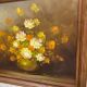 Oil on canvas bouquet flower Robert Cox
