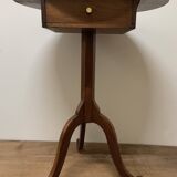 Pedestal table that can be transformed into a small walnut dressing table