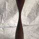 Vintage oiled teak wood candle holder, Scandinavian design
