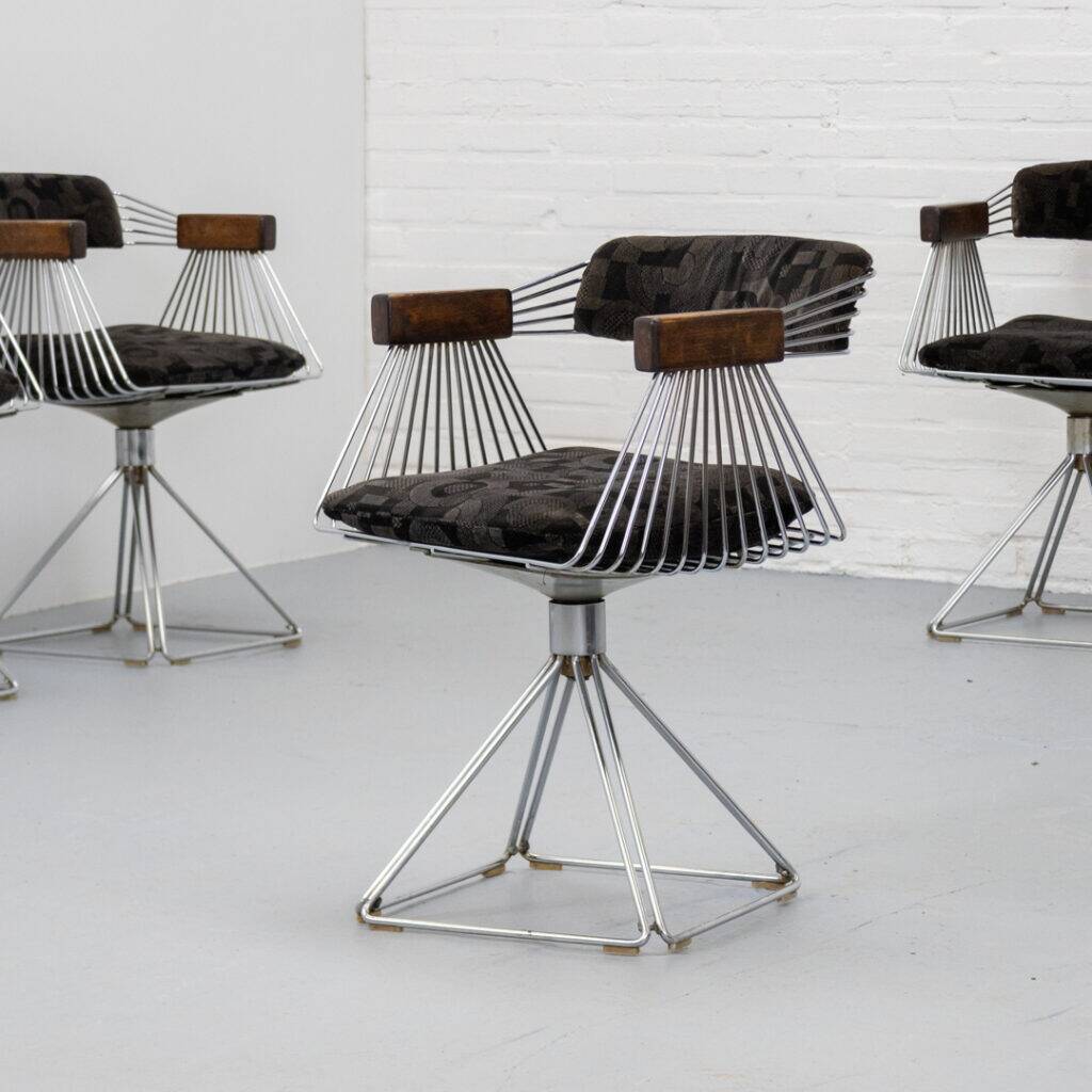 Rudi Verelst Delta Dining Chair Set 1970s