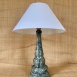 Ceramic lamp Design 90, fabric cable, cotton shade