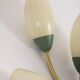 Set of 3 Vintage 1950s Wall Sconces in Floral Style, Italian Design
