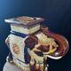 Vintage 70s xl ceramic elephant plant pot - brown