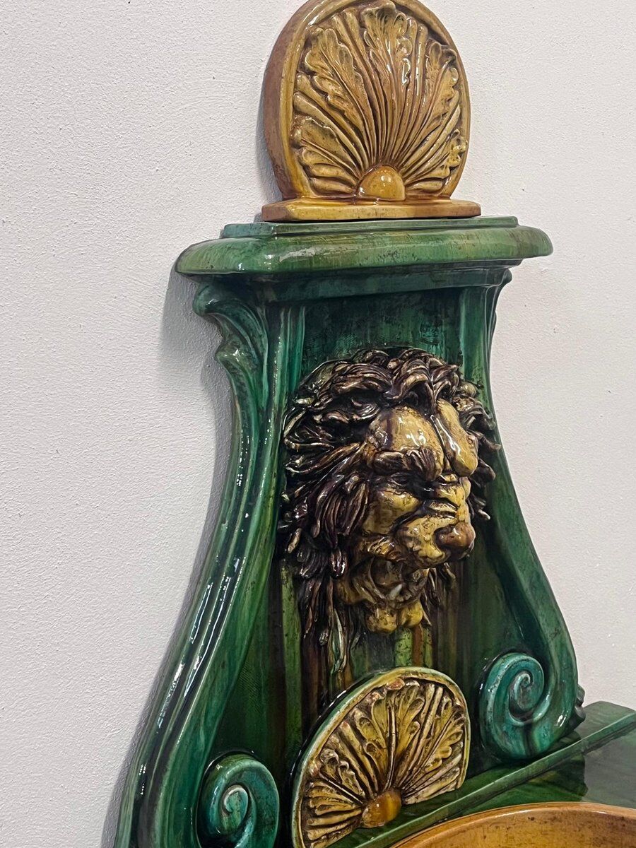 Glazed terracotta fountain from Vietri di Salerno, Italy, 1990s.