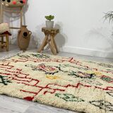 Handcrafted Moroccan Berber carpet 195 x 155 CM