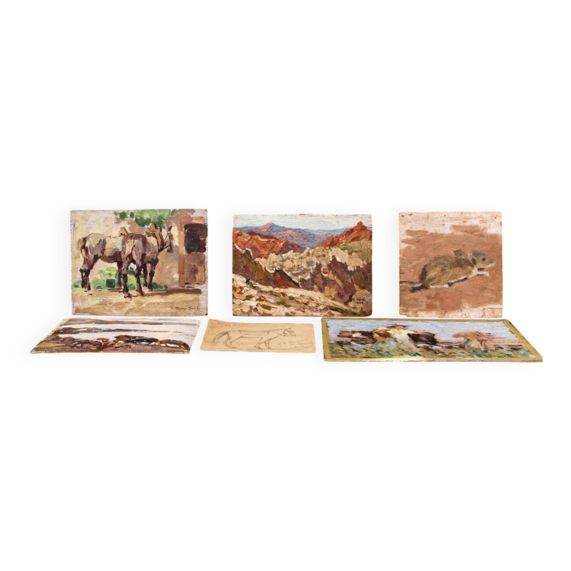 Workshop background, Henry Sené (1889-1961)