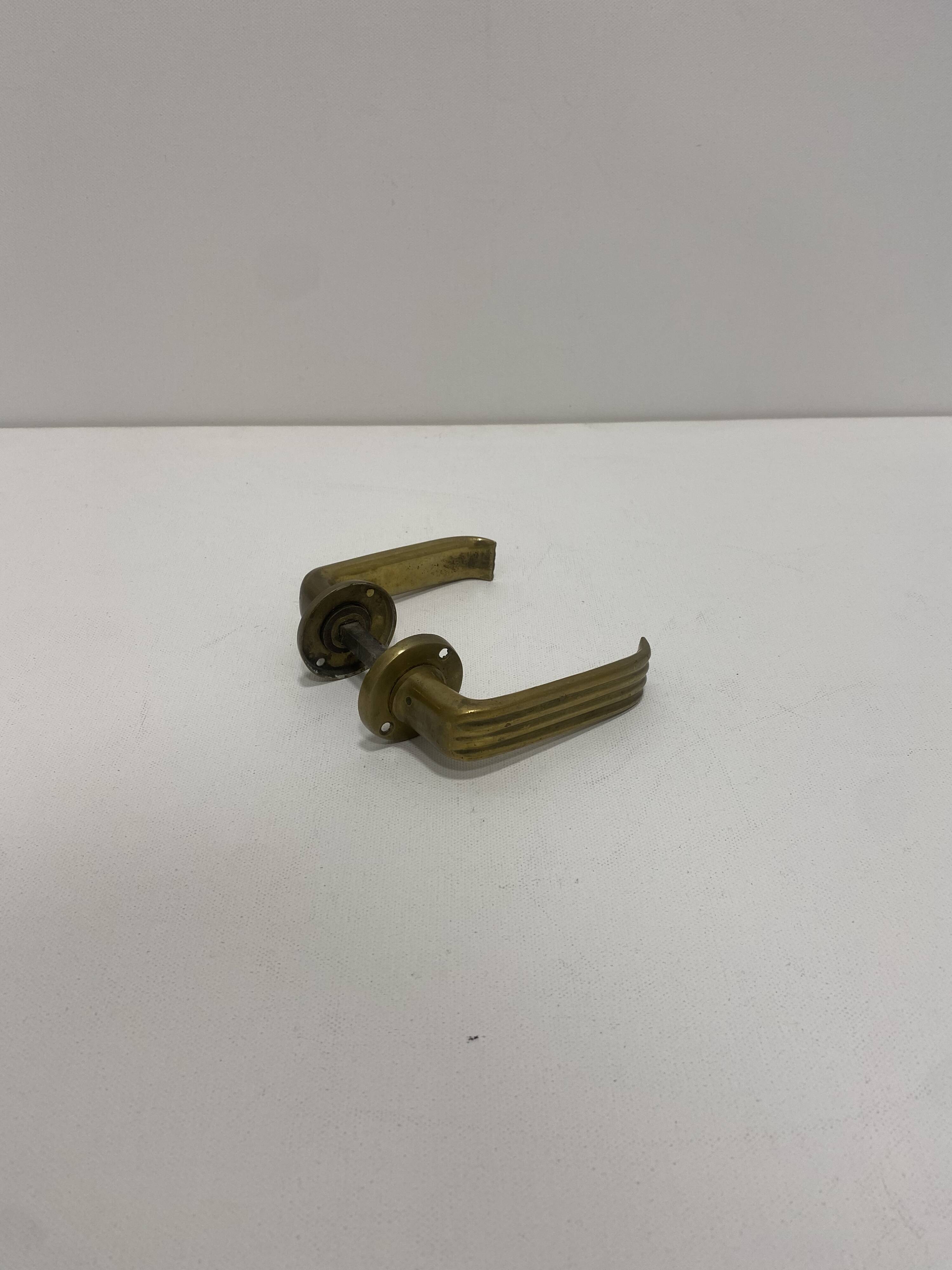 Gio Ponti Brass Door Handle Art Deco 1930s Italian Midcentury Architecture