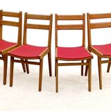 Vintage chairs 1950s wood and skai