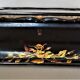 Burgauté writer with gilding, decorations painted with flowers, Napoleon III era
