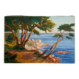 Oil on canvas by Raymond JAFFRÉ (1918-2003)