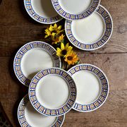 Set of 8 antique flat plates - Robinson de Badonvillier